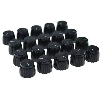 Marshall Amp Knobs - Black with Black Cap, Push-On (Set of 20) image 2