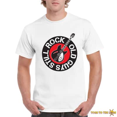 Old Guys Still Rock Custom Printed T Shirt White - 3XL image 2
