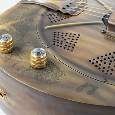 Ozark 3616t Deluxe Tenor Resonator Guitar in Bronze image 9