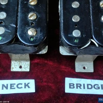 Early - Mid 1960s Gibson Patent Number Sticker Humbucker Pickups Matched Pair Non Pre T-Top 1965 image 8