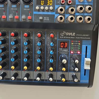Pyle Bluetooth 8 Ch. Studio / DJ Controller Audio Mixer Console System PMXU83BT image 10