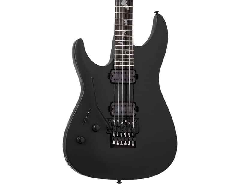 Schecter Damien-6 FR Left Handed Electric Guitar - Satin Black - Open Box image 1