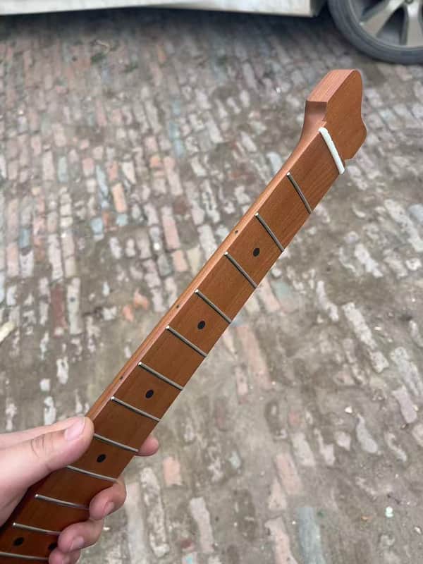 1 Headless ss 24frets roasted maple electric guitar neck C contour 25.5 spoke truss rod image 1