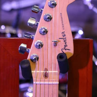 Used Fender American Deluxe Stratocaster Electric Guitar, Ash Body, Teal Transparent w/ Case image 3