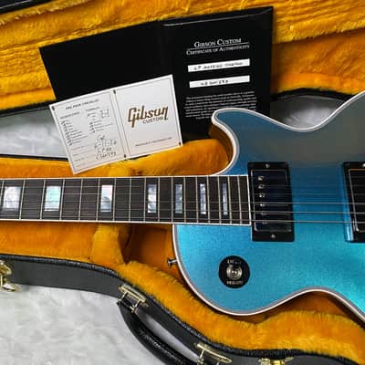 NEW! Gibson Les Paul Custom Axcess - One Of A Kind - ABSOLUTELY KILLER Flame Underneath Ice Blue Sparkle Finish! Only 7.5 lbs - Stinger Headstock - Authorized Dealer - G07381 image 15