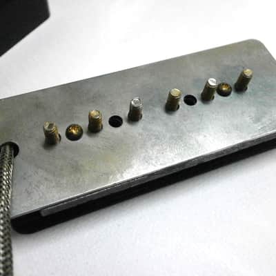 P90 relic/aged SOAP BAR Pickups set Black/Cream Vintage Fits Gibson Epiphone 50s  Alnico IV Q Custom image 6
