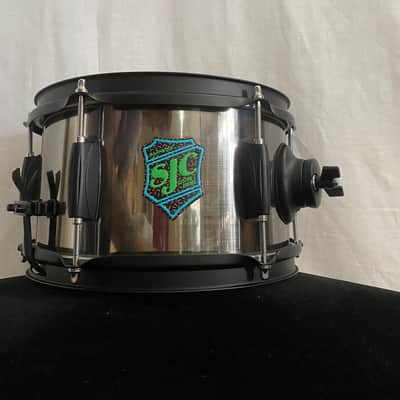 SJC Slam Can Side Snare Drum - 6" x 10" Brushed Nickel Wrap image 2