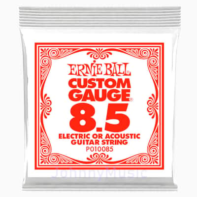 .0085 Custom Gauge Plain Steel Single String For Electric Guitar Strings Specially Tempered High Carbon Tin Plated - The Slinky Standard! image 1