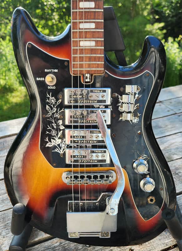RARE! Teisco Del Rey ET440 Offset 4 DeArmond Pickup Spectrum 1960s Japan image 1