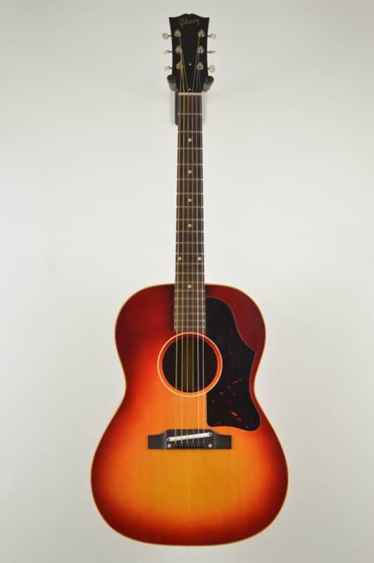 Gibson B-25 1961 Cherry Sunburst exceptional cosmetic condition with original brown alligator case image 1