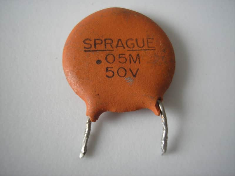 Sprague Capacitor 1965 Red Dime .05uf image 1