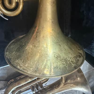 Yamaha YMP 201M Mellophone with case and mouthpiece, made in Japan image 4