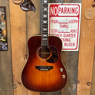 Gibson J160E 1971 - Cherry Sunburst image 1