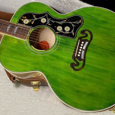 NEW ! Gibson SJ-200 Standard - Custom Shop - Dealer Select - Super RARE - Green Top - Authorized Dealer - AAAAA Flamed Natural Maple Back & Sides - G07203 image 11