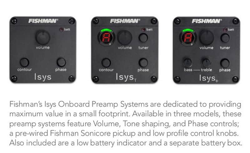 FISHMAN ISYS T PREAMP TUNER SYSTEM FOR ACOUSTIC GUITAR image 1