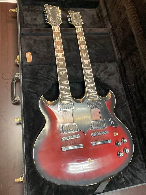 First Act Custom Shop Lola Double Neck Electric Guitar Owned by Brent Hinds of Mastodon image 1