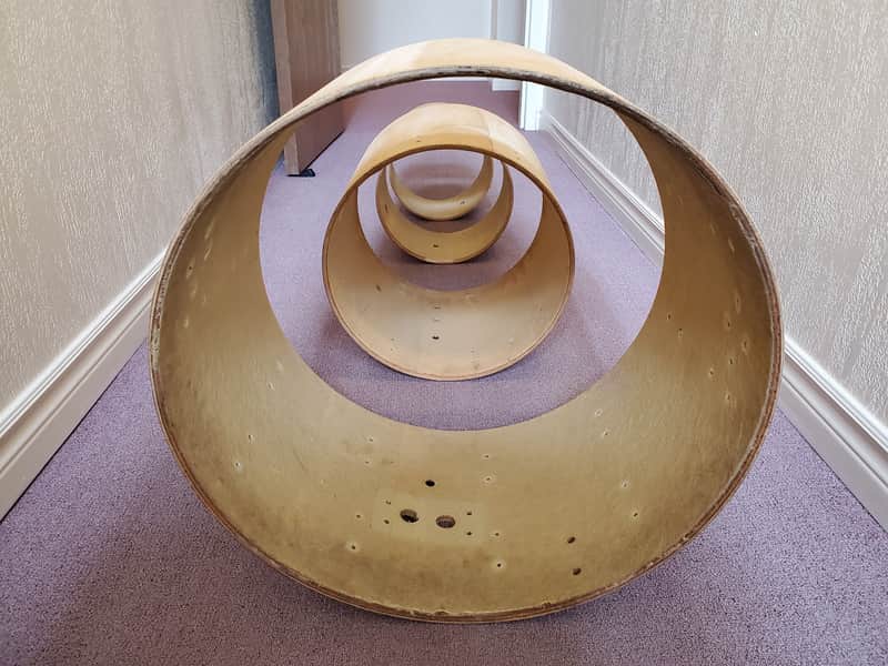 Vintage 1971 PEARL 3pc*President* Wood & Fiberglass Shells 22x14,13' & 12' Great Project image 1
