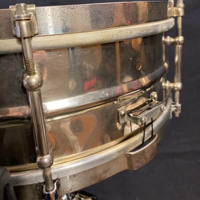 Slingerland 1930s - 5x14" Nickel Over Brass 6 Tube Lug Snare Drum image 10