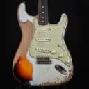 Fender Custom Shop Masterbuilt Kyle McMillin 60/63 Stratocaster Brazilian Rosewood Super Heavy Relic Aged Sonic Blue over 3 Color Sunburst 2023 (R133360)