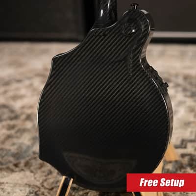 KLOS Full Carbon F-Style Mandolin KLOS EQ Acoustic/Electric with Fiberglass Hardshell Case image 2