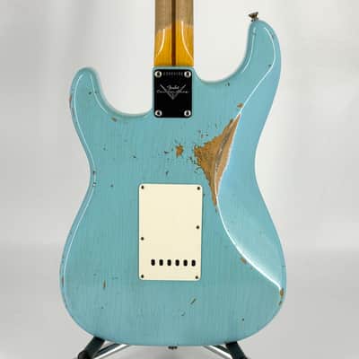 2019 Fender Custom Shop ‘59 Stratocaster Heavy Relic – Aged Daphne Blue image 7