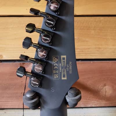Ibanez - RGRB720 | RG Series Iron Label 7 String Electric Guitar / Black Flat image 5