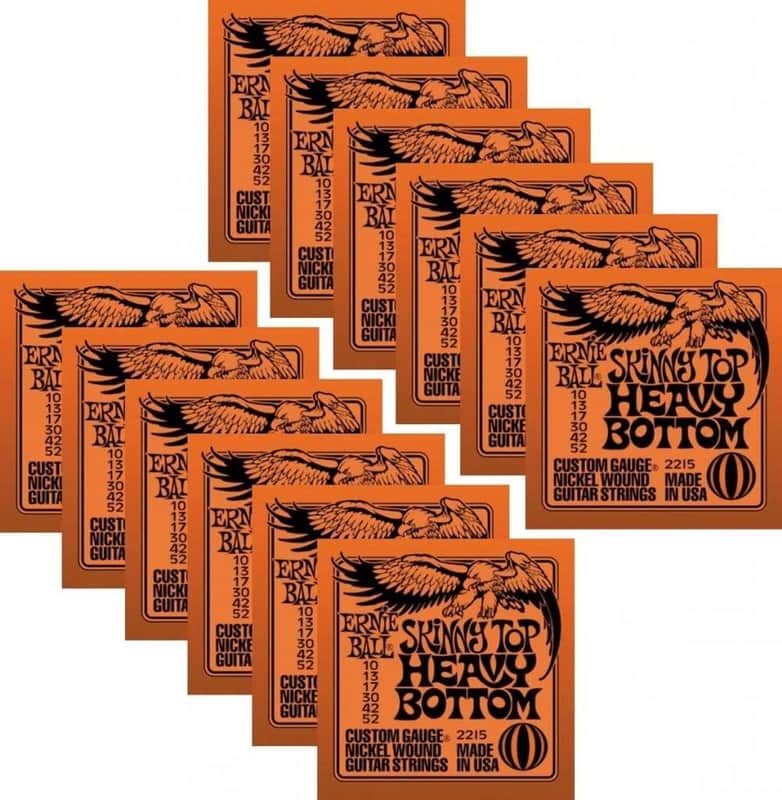 Bulk 12 Sets, Ernie Ball, Electric Guitar Strings, Nickel Wound, Skinny Top Heavy Bottom Gauge (10-52) image 1