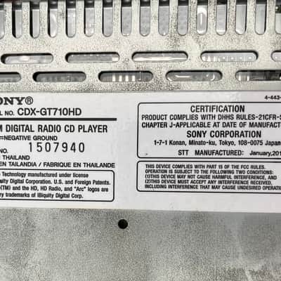 Vintage Sony CDX-GT710HD AM FM CD HD Radio Receiver AUX Faceplate Stereo TESTED image 17