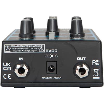Peavey Bandit Supreme Teal Stripe Preamp Pedal Regular Black and Teal image 8
