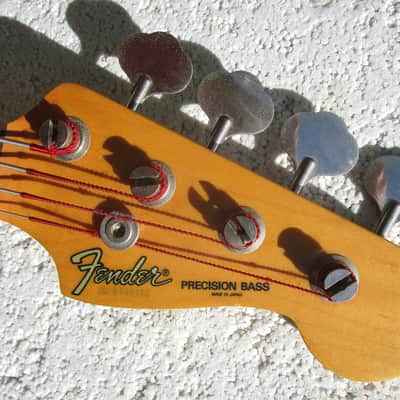 Fender Precision Bass Guitar, 1984-1987, Japan, White Finish, Case image 3