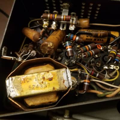 DuKane Tiny mono tube amp 1A370 dual 50L6 and 6x9 AlNiCo speaker 1954 - grey paint image 16