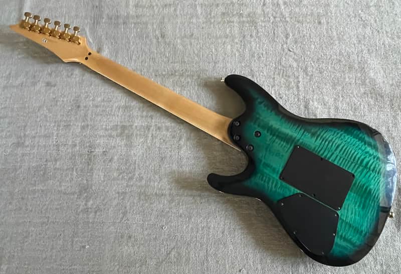 1996 Ibanez S540FM Transparent Turquoise S Series Guitar MIJ