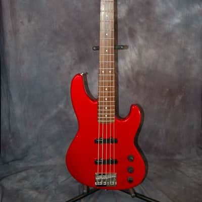 Fender 5 String Jazz Bass Active Electronics Gigbag 1990 Candy Apple Red image 1