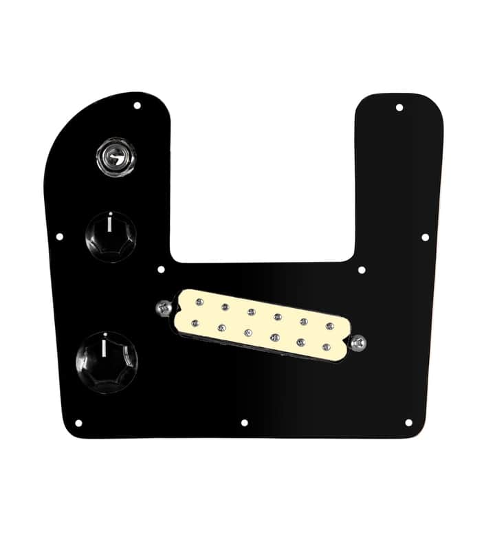920D Custom Rogue Lap Steel Loaded Pickguard With An Aged White Polyphonics Pickup and Black Pickguard image 1