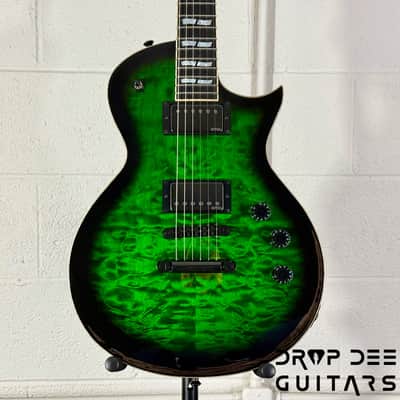 ESP USA Eclipse Electric Guitar w/ Case-Dark Green Sunburst image 1