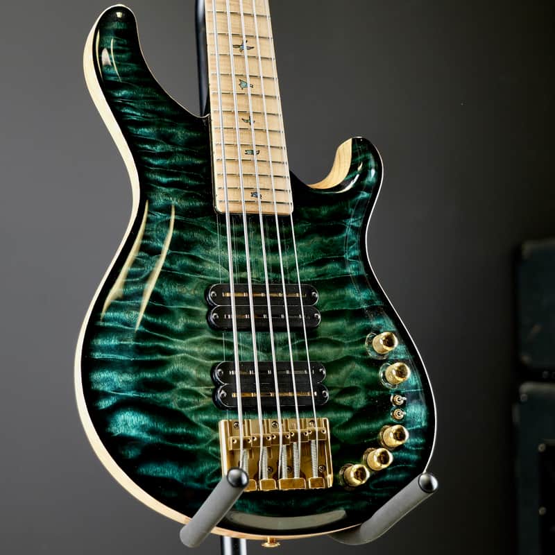 PRS Private Stock Gary Grainger 5 String Bass Teal Burst image 1
