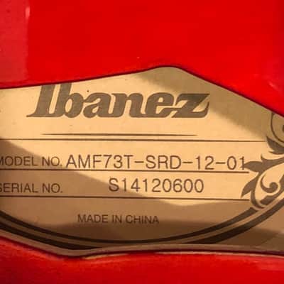 Ibanez AMF73T-SRD-12-01 Semi-Hollowbody - Sunset Red - 2014? image 10