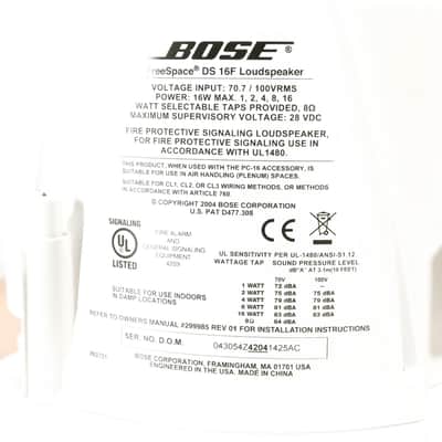 Bose FreeSpace DS 16F 2.25" 16W Passive Loudspeaker CG013SL imagen 4