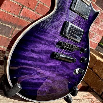 ESP LTD Deluxe EC1000 LEC1000QMSTPSB Quilt Maple See-Thru Purple Burst Guitar image 2