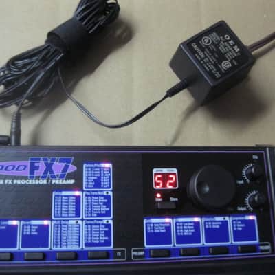 lightly used DOD FX7Guitar FX Processor / Preamp + NON original 9VAC adaptor (unit from December 1995) black, hard plastic casing, metal bottom plate (NO box, NO paperwork) image 20
