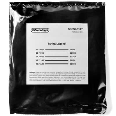 DBFS40120 Stainless Steel Flatwound 5 Cordes 40-120 Dunlop image 3