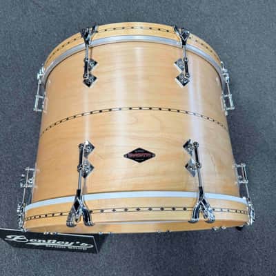 Craviotto Custom Shop Solid Maple 14x20 Bass Drum in Natural Satin Oil with Black Diamond Inlays *Signed by Johnny Craviotto!* (Rm 4) image 2