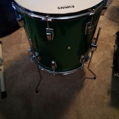 Ludwig Leedy Rogers Custom drum set 50's 60's 70's - Green sparkle image 9