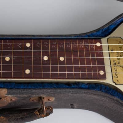 Bronson Singing Electric Lap Steel Electric Guitar, made by National-Dobro Corp. (1935), original black hard shell case. image 14