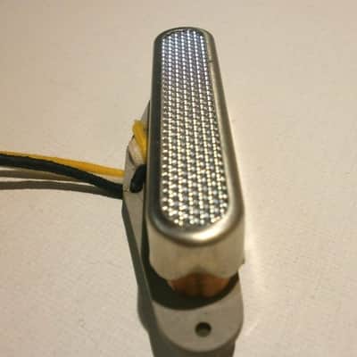 Telecaster Neck Pickup A5 Raw Non Plated Open Cover Silver Foil Alnico Hand Wound Coil Tap by Q pickup image 3