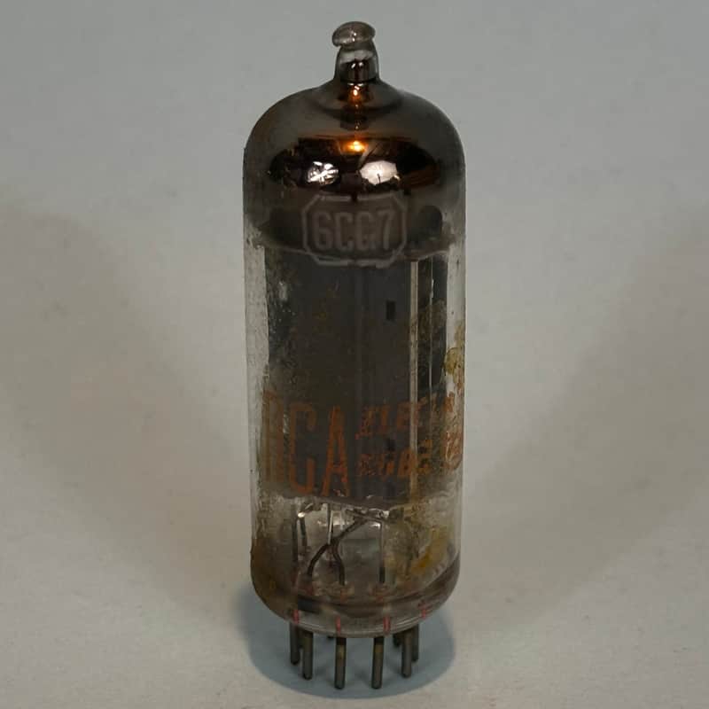 RCA 6CG7 6FQ7 Vintage Gray Plate Halo Getter Tube! T424 image 1