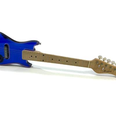Vintage 1970’s/80’s Harmony Iridescent Acrylic Blue Lucite Mini Electric Travel Guitar *Rare image 1