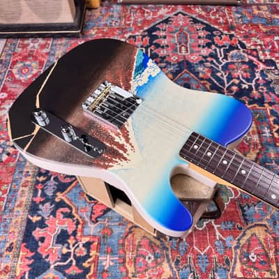 2024 Fender Japan Art Canvas Esquire by Katsushika Hokusai  Mint w/ Case & Hangtags image 6