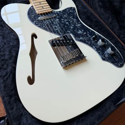 2013 Fender American Deluxe Telecaster Thinline - Olympic White image 2
