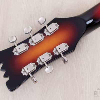1990s Mosrite Ventures Model '63 Vintage Reissue Sidejack Sunburst w/ Vibramute & Case image 5